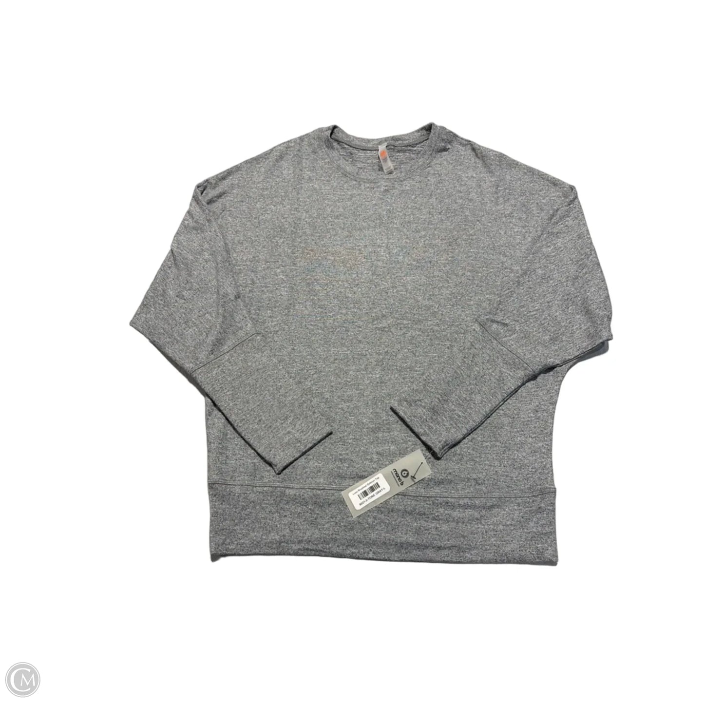 Top Long Sleeve By Mono B In Grey, Size: L