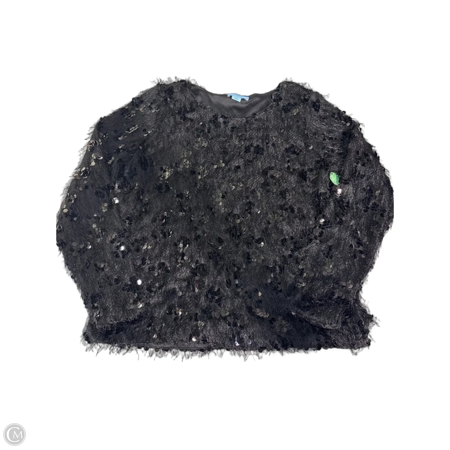 Top Long Sleeve By Cece In Black, Size: S