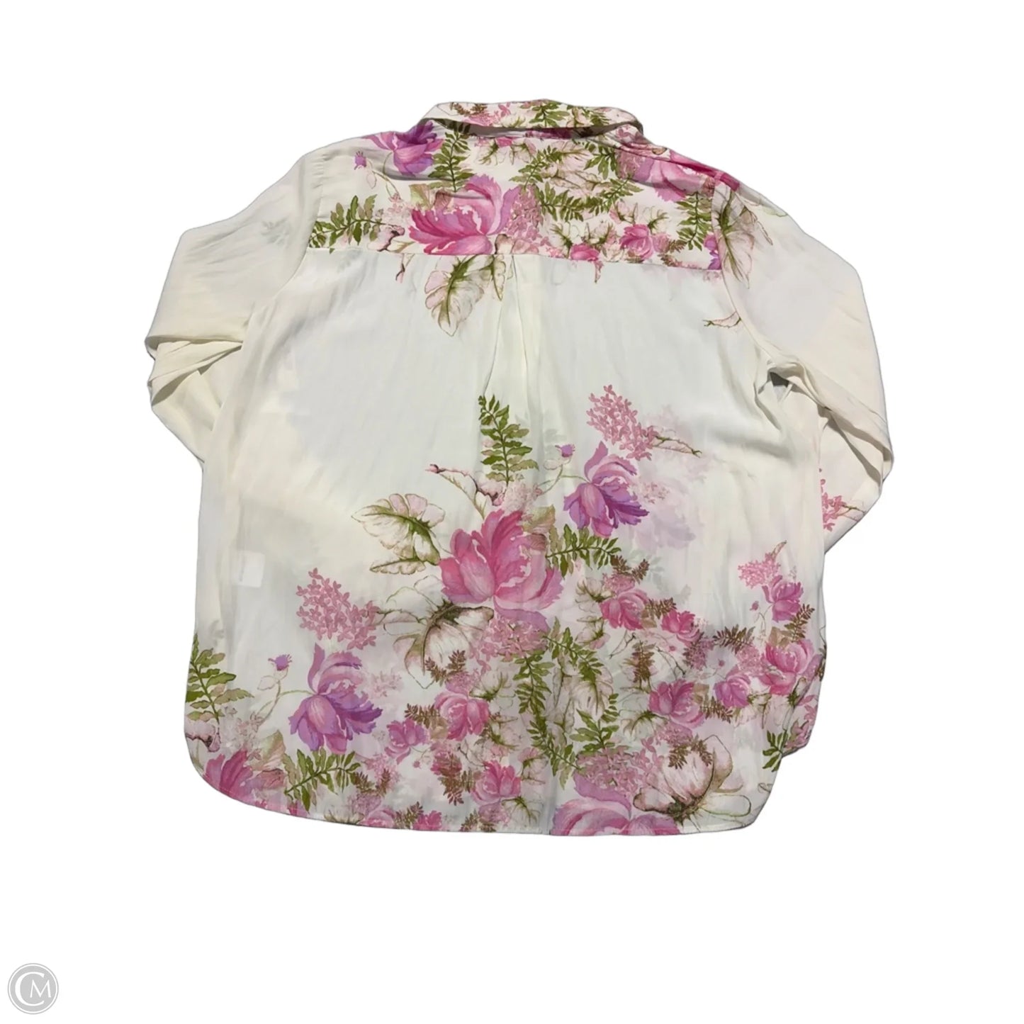 Top Long Sleeve By Rose And Olive In White, Size: L