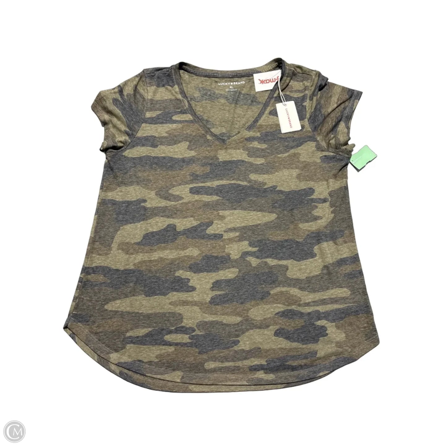 Top Short Sleeve By Lucky Brand In Green, Size: Xl