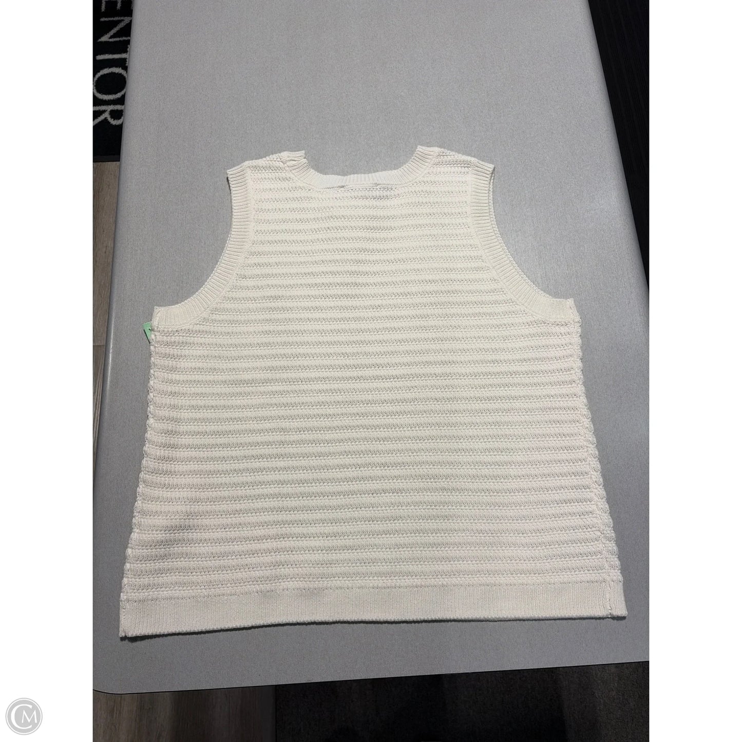 Vest Sweater By Nine West In White, Size: 1x