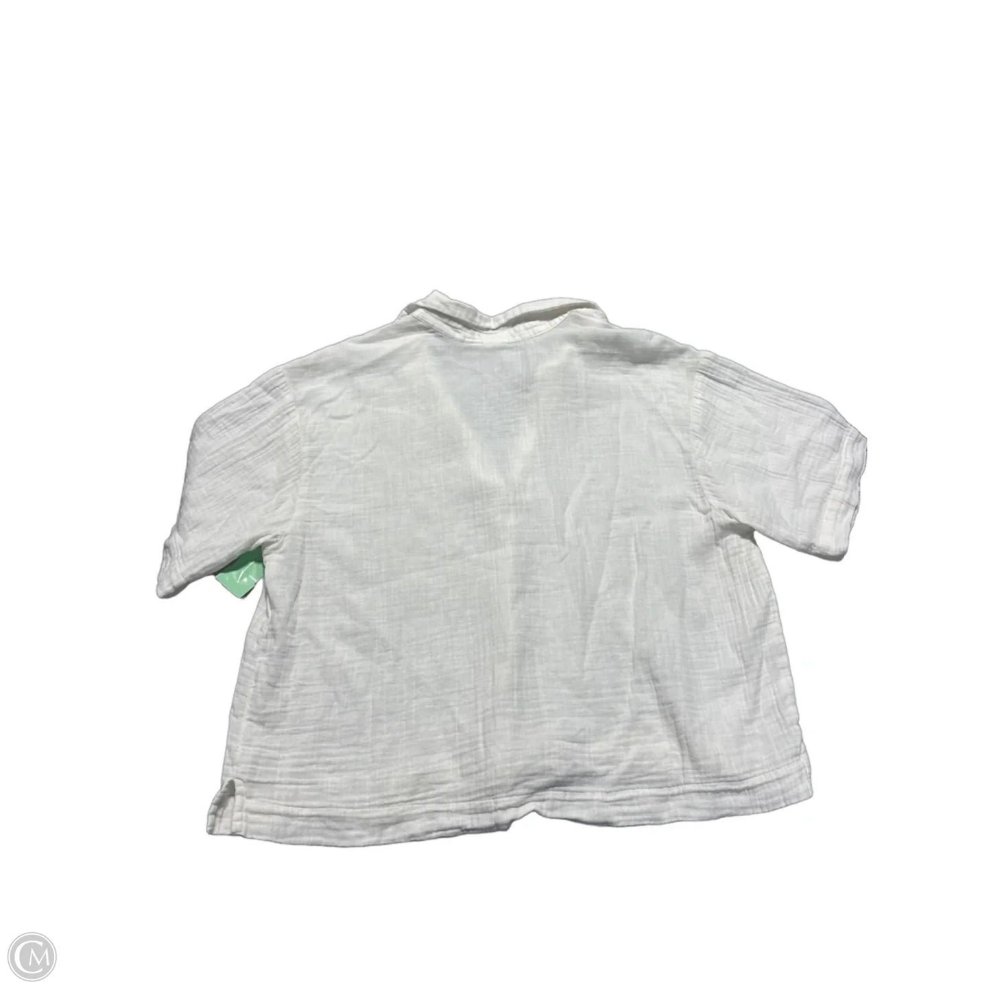 Top Short Sleeve By Gap In White, Size: M
