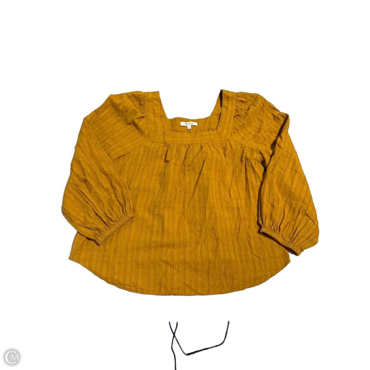 Top Long Sleeve By Madewell In Yellow, Size: S