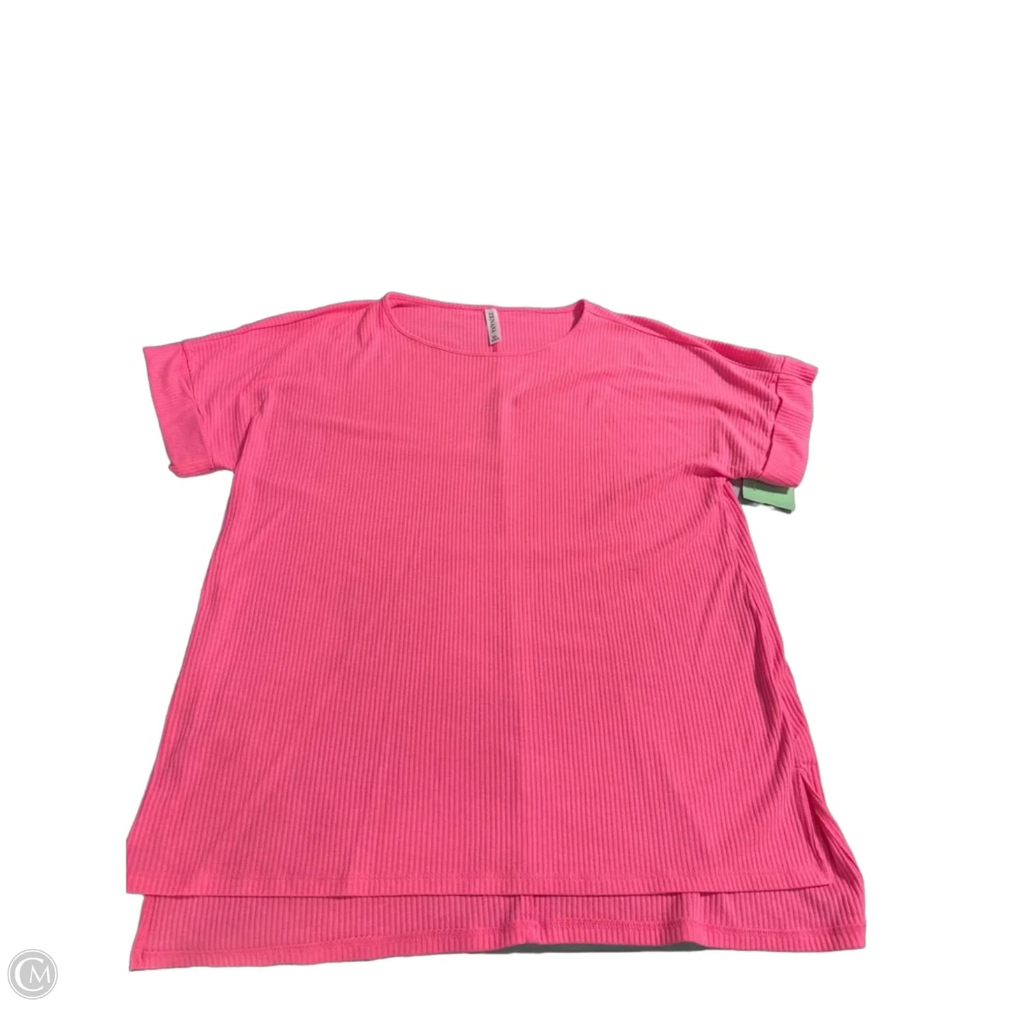 Top Short Sleeve By Zenana Outfitters In Pink, Size: Xl