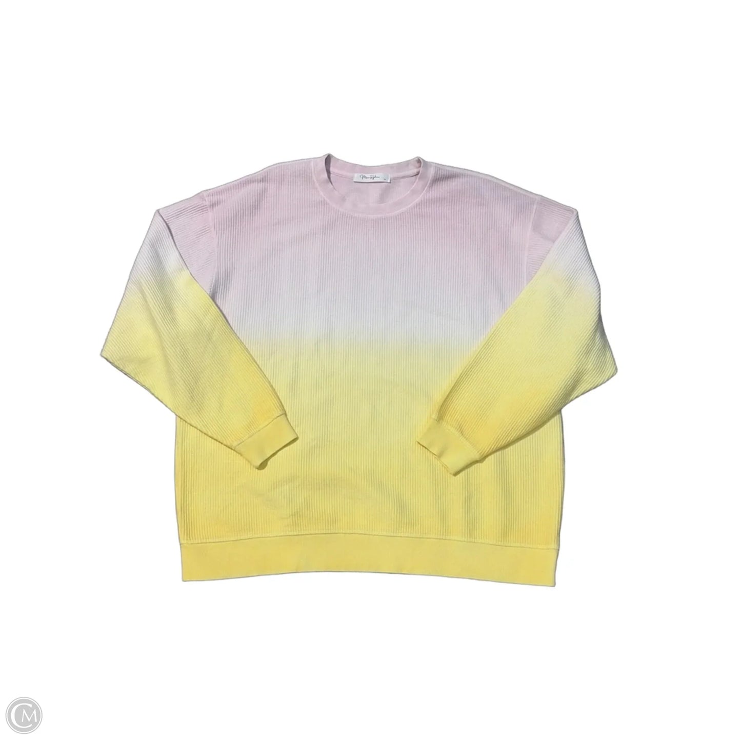 Top Long Sleeve By Cmc In Pink & Yellow, Size: Xl