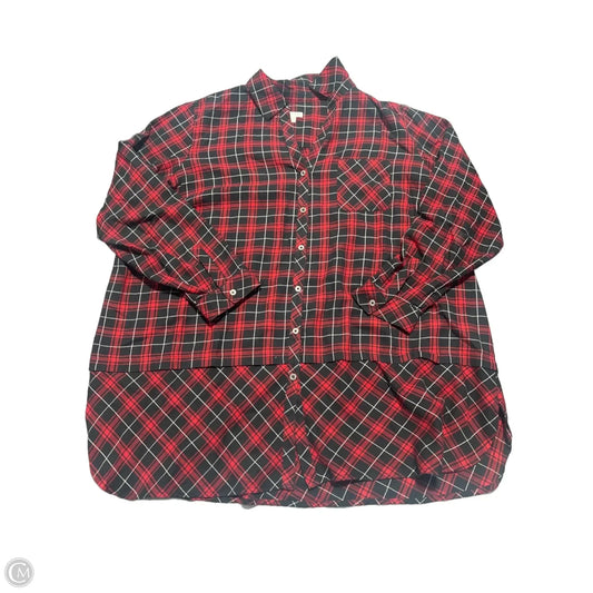 Top Long Sleeve By J. Jill In Red, Size: 2x