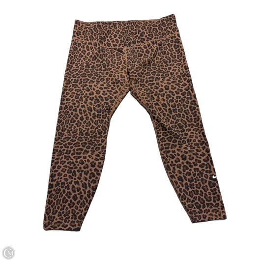 Athletic Pants By Nike In Animal Print, Size: 2x
