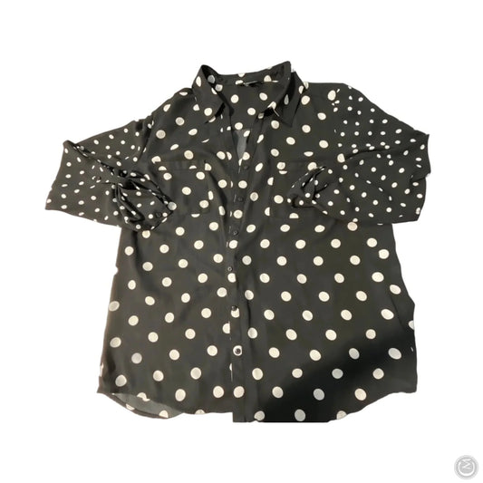 Top Long Sleeve By Relativity In Black, Size: Xl