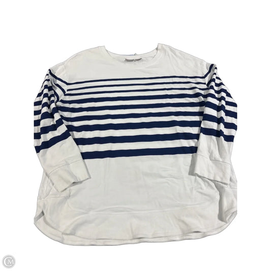Top Long Sleeve By Chicos In White, Size: 2x