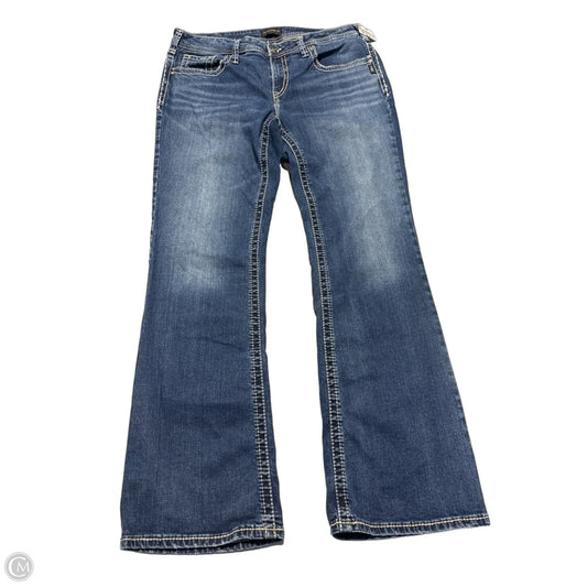 Jeans Boot Cut By Silver In Blue, Size: 16