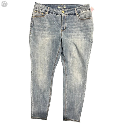 Jeans Straight By Seven 7 In Blue Denim, Size: 16