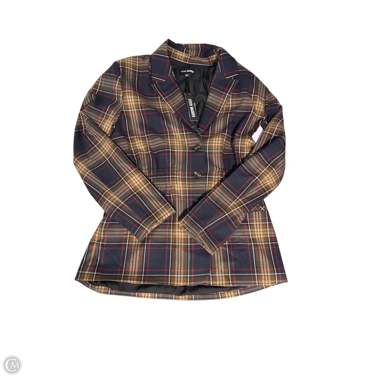 Blazer By Steve Madden In Plaid Pattern, Size: L