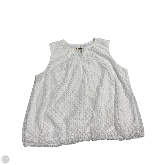 Tank Top By Liz Claiborne In White, Size: Xxl