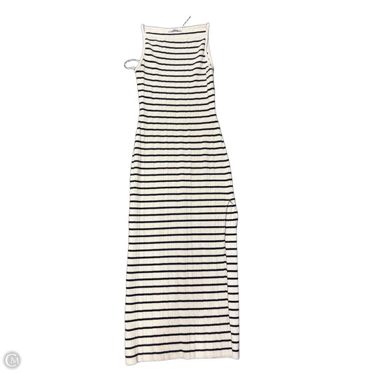 Dress Casual Maxi By Abercrombie And Fitch In Black & Tan, Size: M
