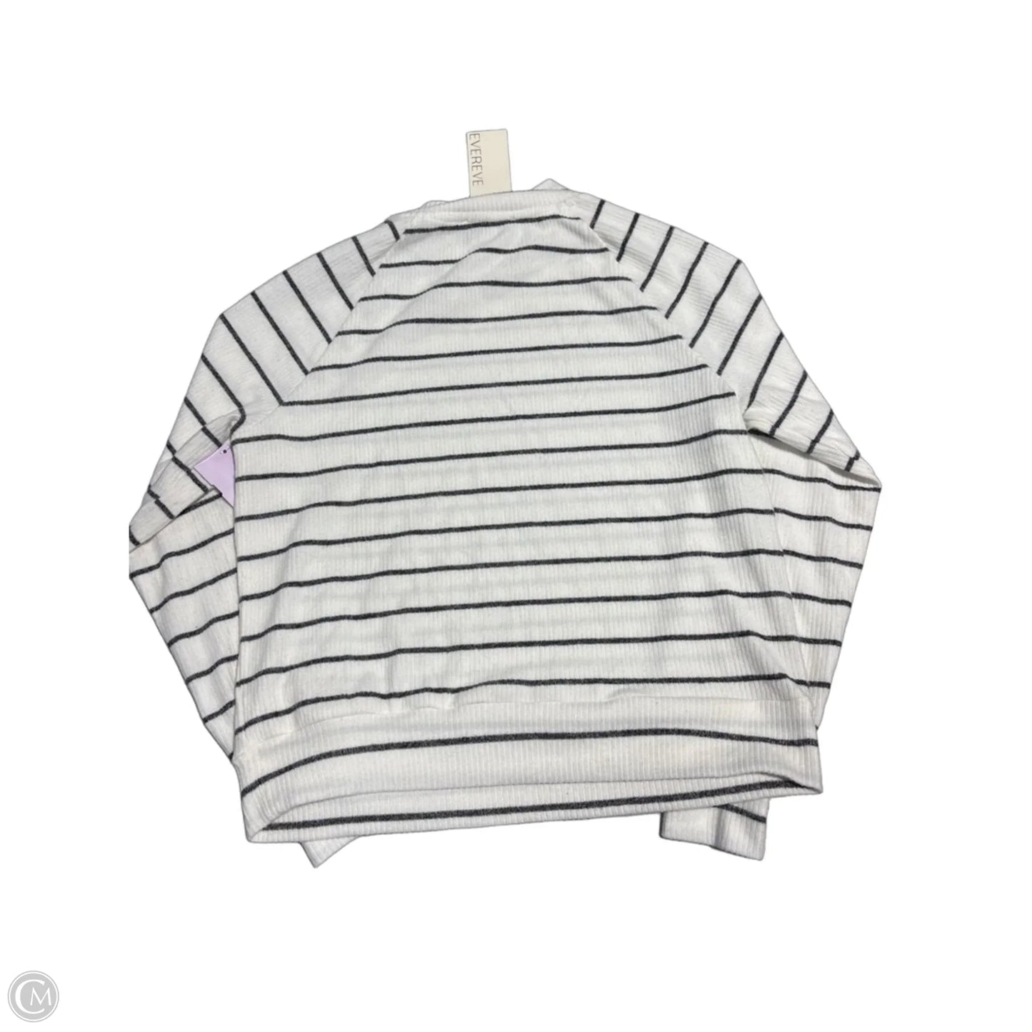 Top Long Sleeve By Evereve In Grey & White, Size: Xs