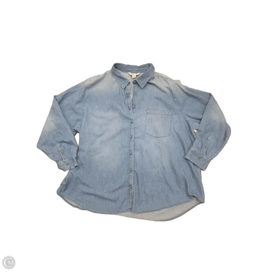 Top Long Sleeve By Old Navy In Blue, Size: 3x