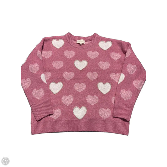 Sweater By Pink Rose In Pink, Size: Xl