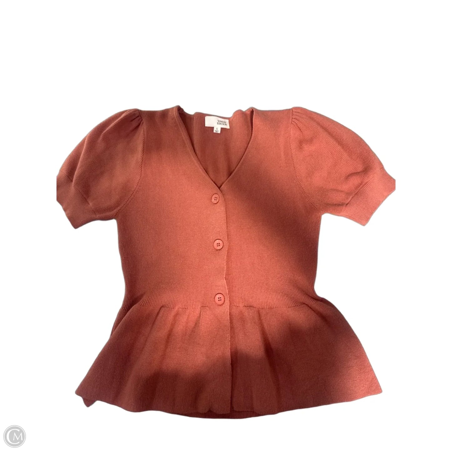 Top Short Sleeve By Cmc In Orange, Size: S