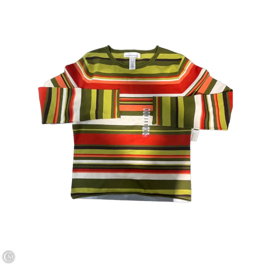 Top Long Sleeve By Jones New York In Striped Pattern, Size: L