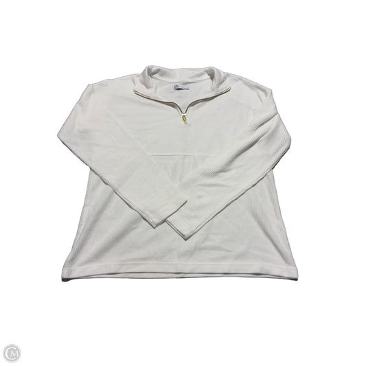 Top Long Sleeve By Croft And Barrow In White, Size: M