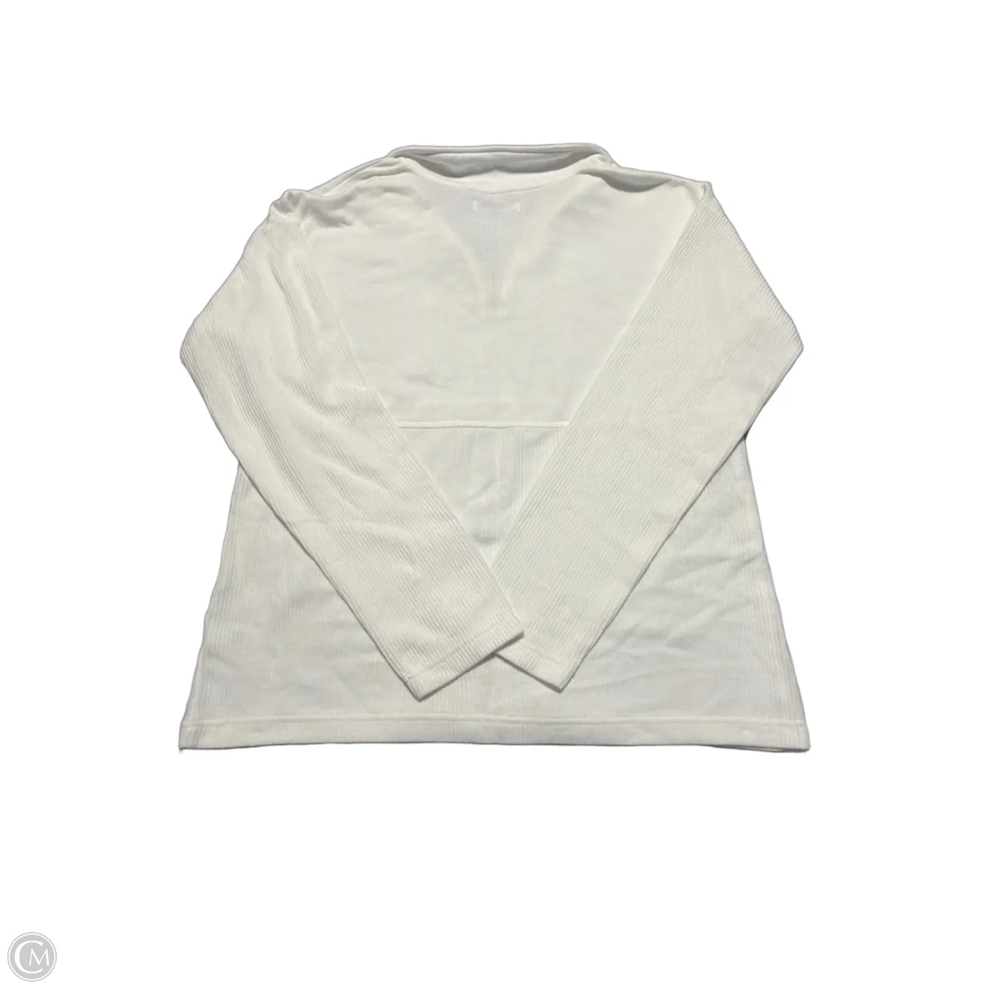 Top Long Sleeve By Croft And Barrow In White, Size: M
