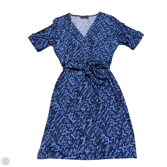 Dress Casual Midi By Apt 9 In Blue, Size: L