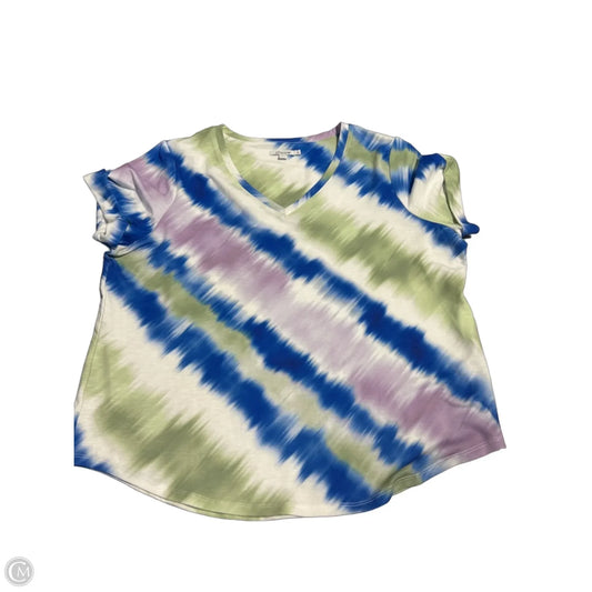 Top Short Sleeve By Chicos In Tie Dye Print, Size: 3x
