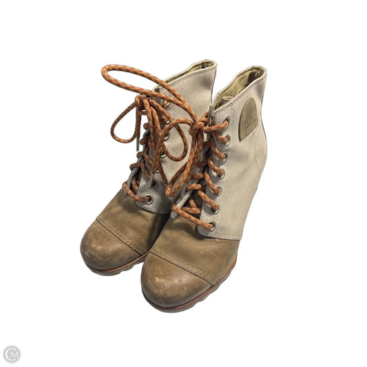 Shoes Flats By Sorel In Brown & Grey, Size: 8