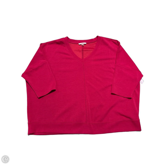 Top Long Sleeve By Cable And Gauge In Pink, Size: 2x