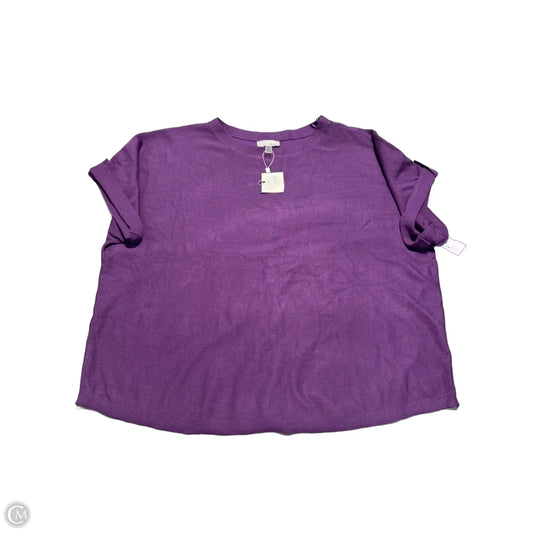 Top Short Sleeve By Cupio In Purple, Size: 3x