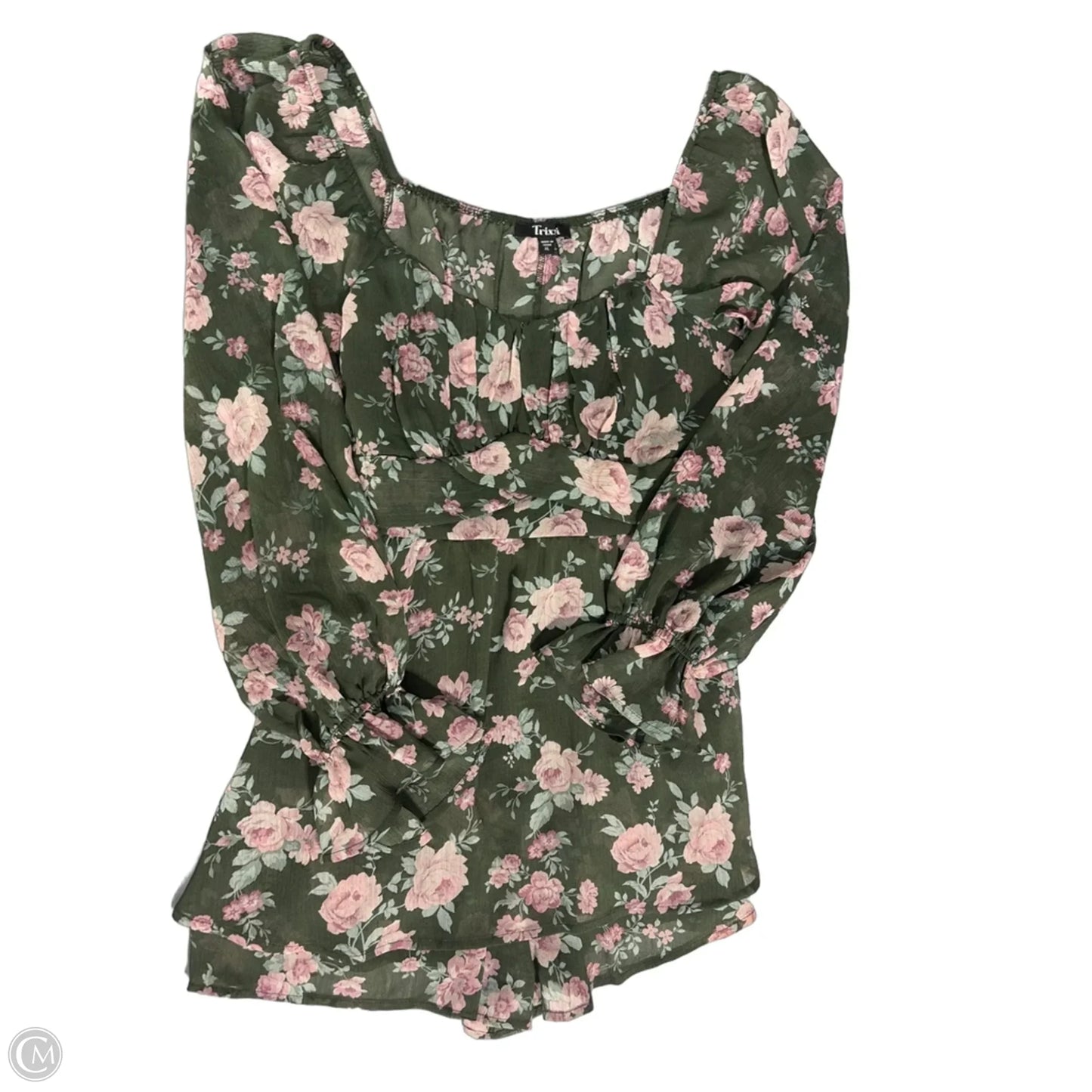 Dress Casual Short By Trixxi In Floral Print, Size: Xl