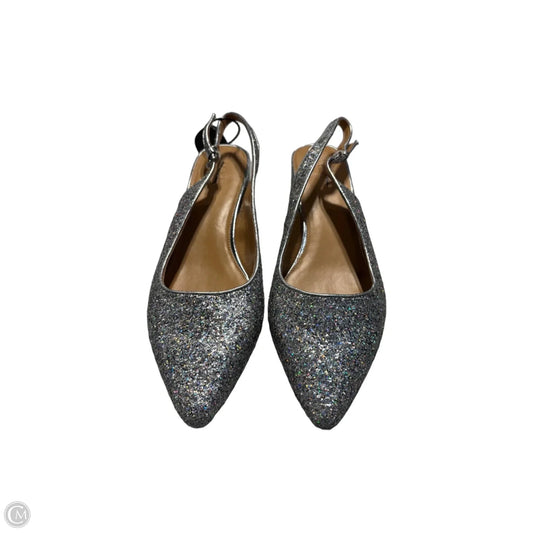 Shoes Heels Block By J. Crew In Silver, Size: 11