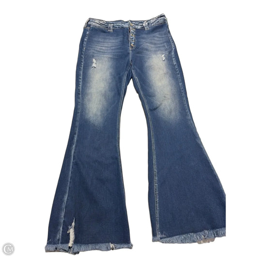 Jeans Flared By Kancan In Blue, Size: 14