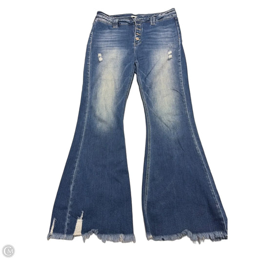 Jeans Flared By Kancan In Blue, Size: 12