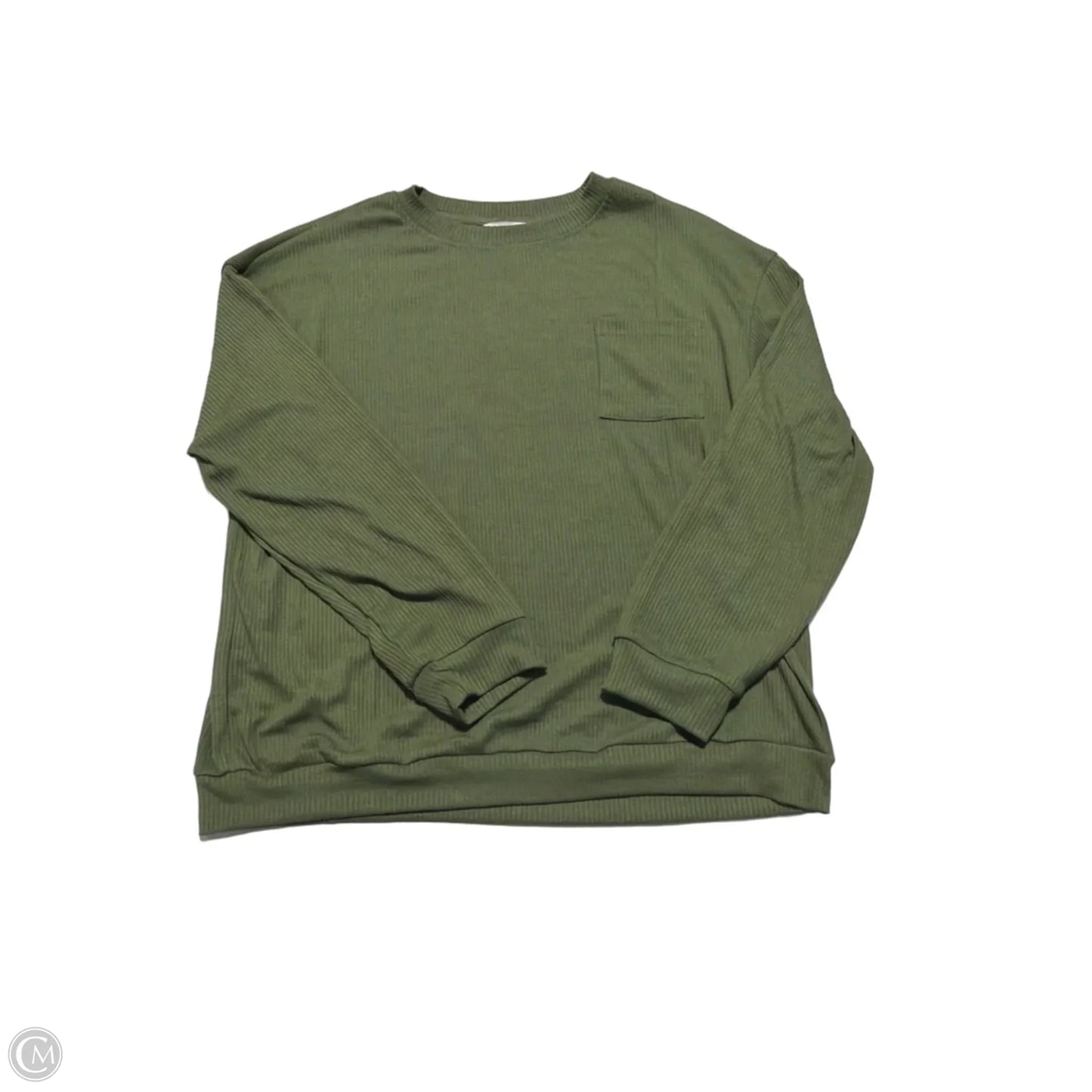 Top 2pc Long Sleeve By Cmc In Green, Size: L