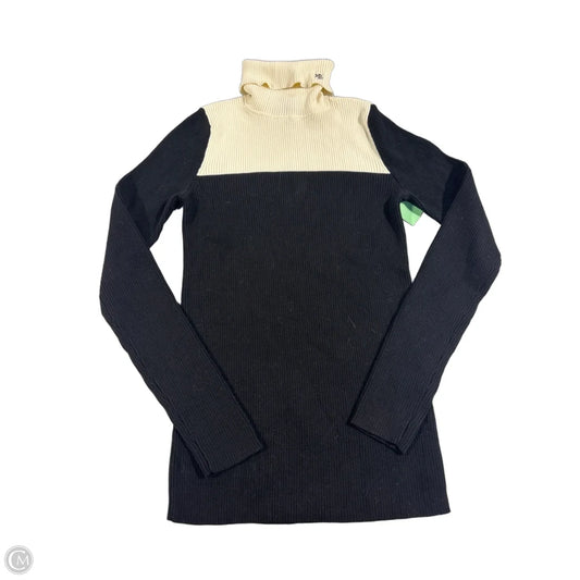 Top Long Sleeve By Ralph Lauren In Black & White, Size: S