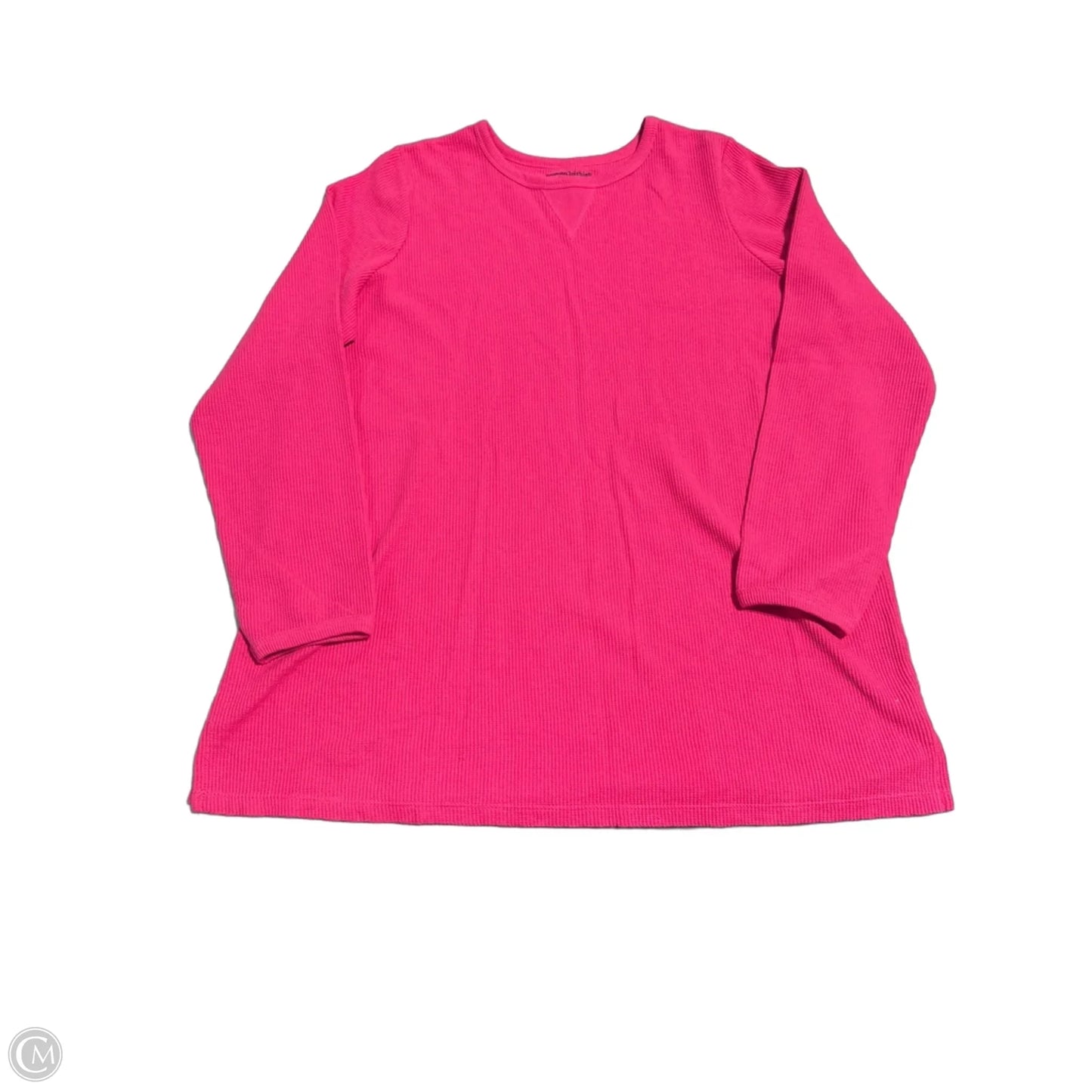 Top Long Sleeve By Woman Within In Pink, Size: L