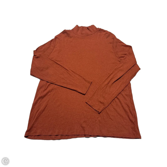 Top Long Sleeve By Ava & Viv In Brown, Size: 2x