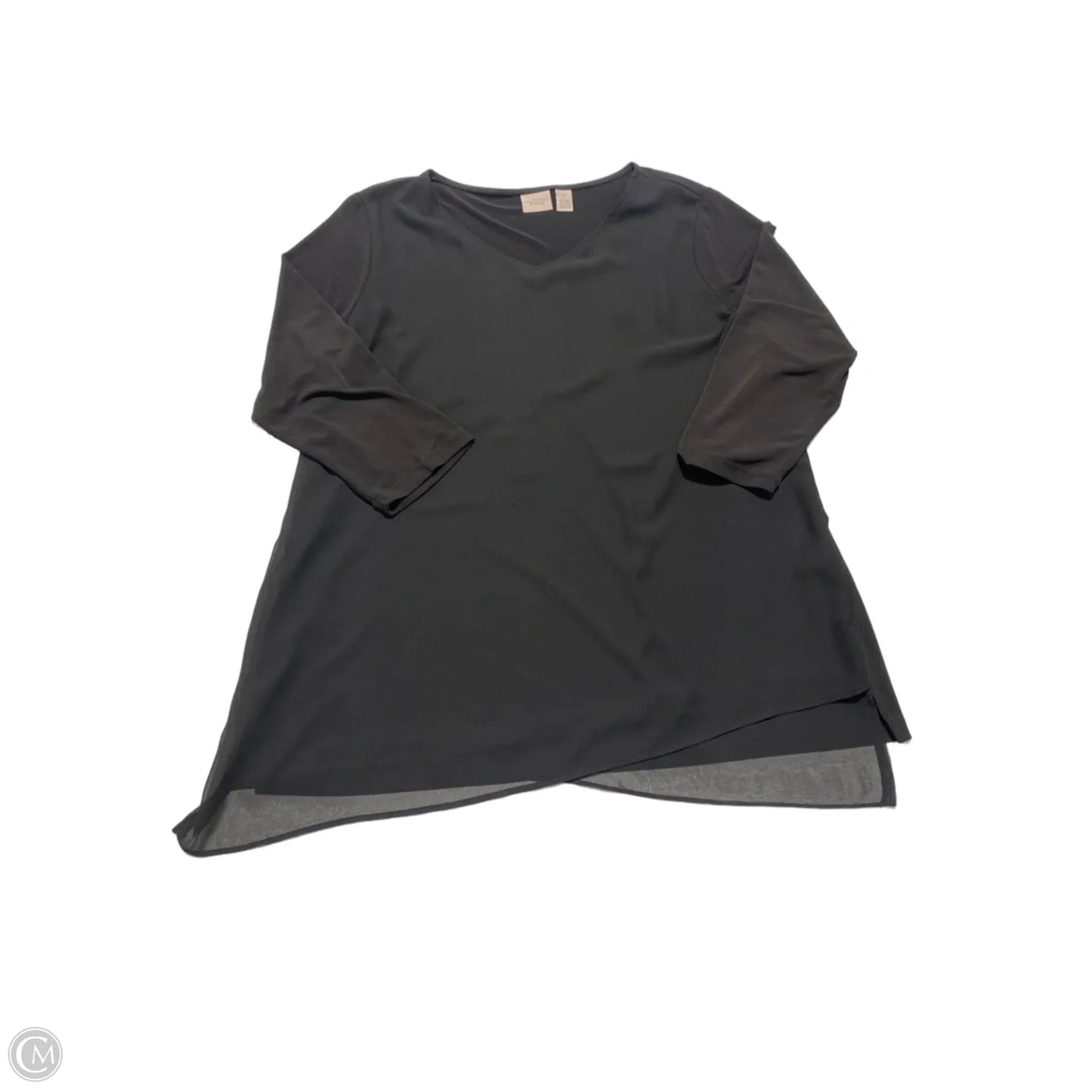 Top Long Sleeve By Easywear By Chicos In Black, Size: L