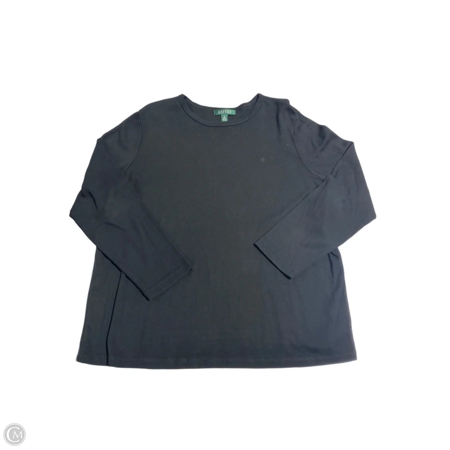 Top Long Sleeve By Lauren By Ralph Lauren In Black, Size: 2x