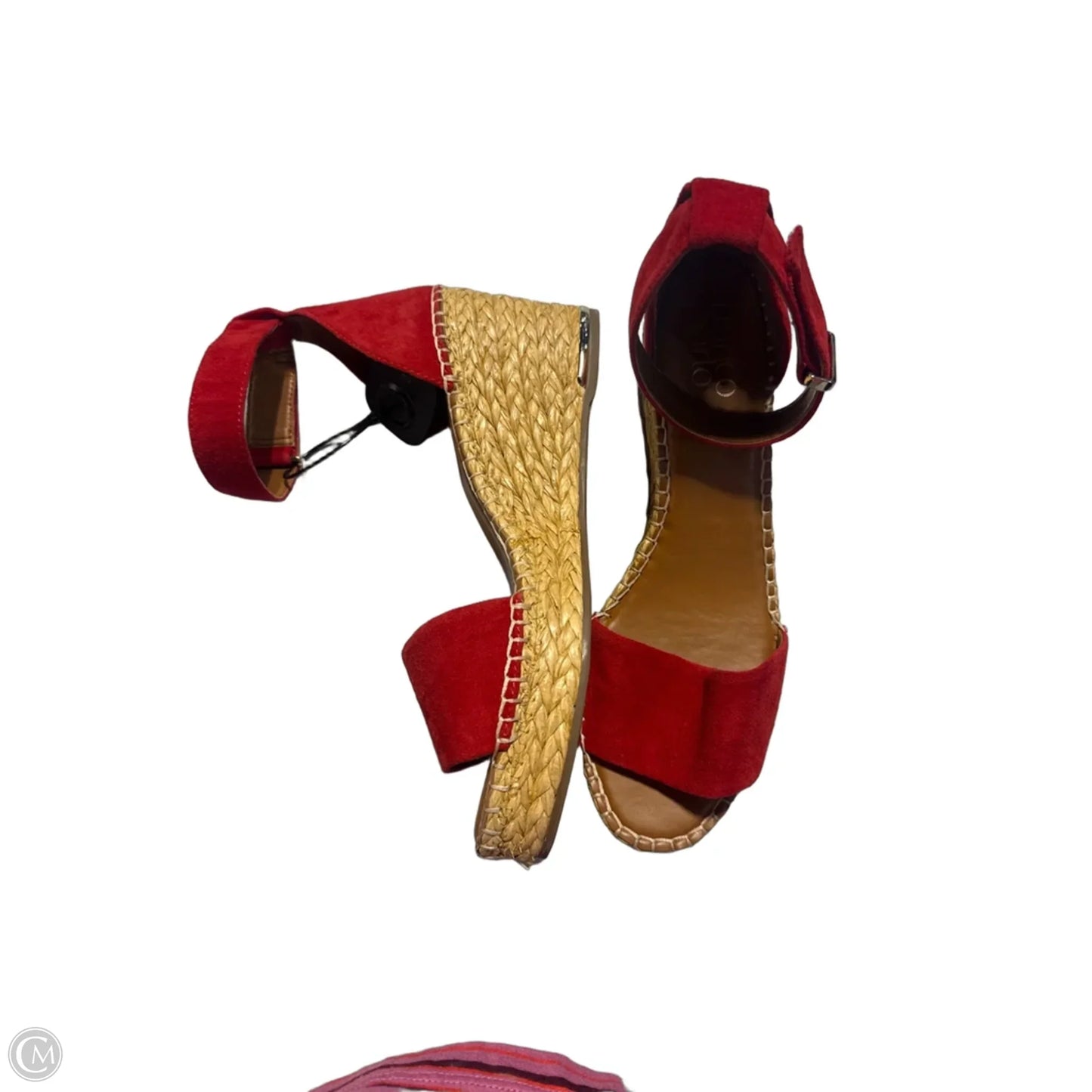 Sandals Heels Wedge By Franco Sarto In Red, Size: 9.5