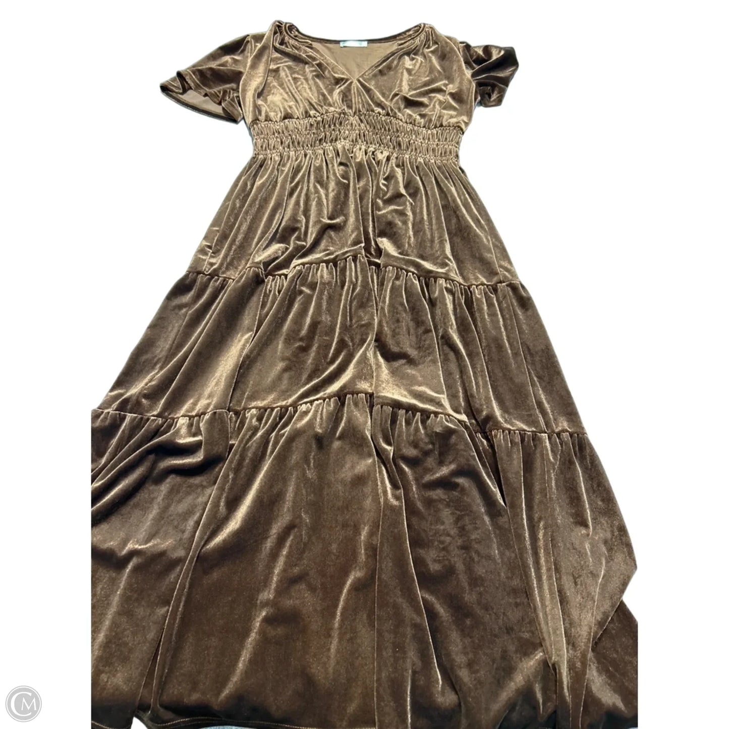Dress Casual Maxi By Cmc In Brown, Size: 16