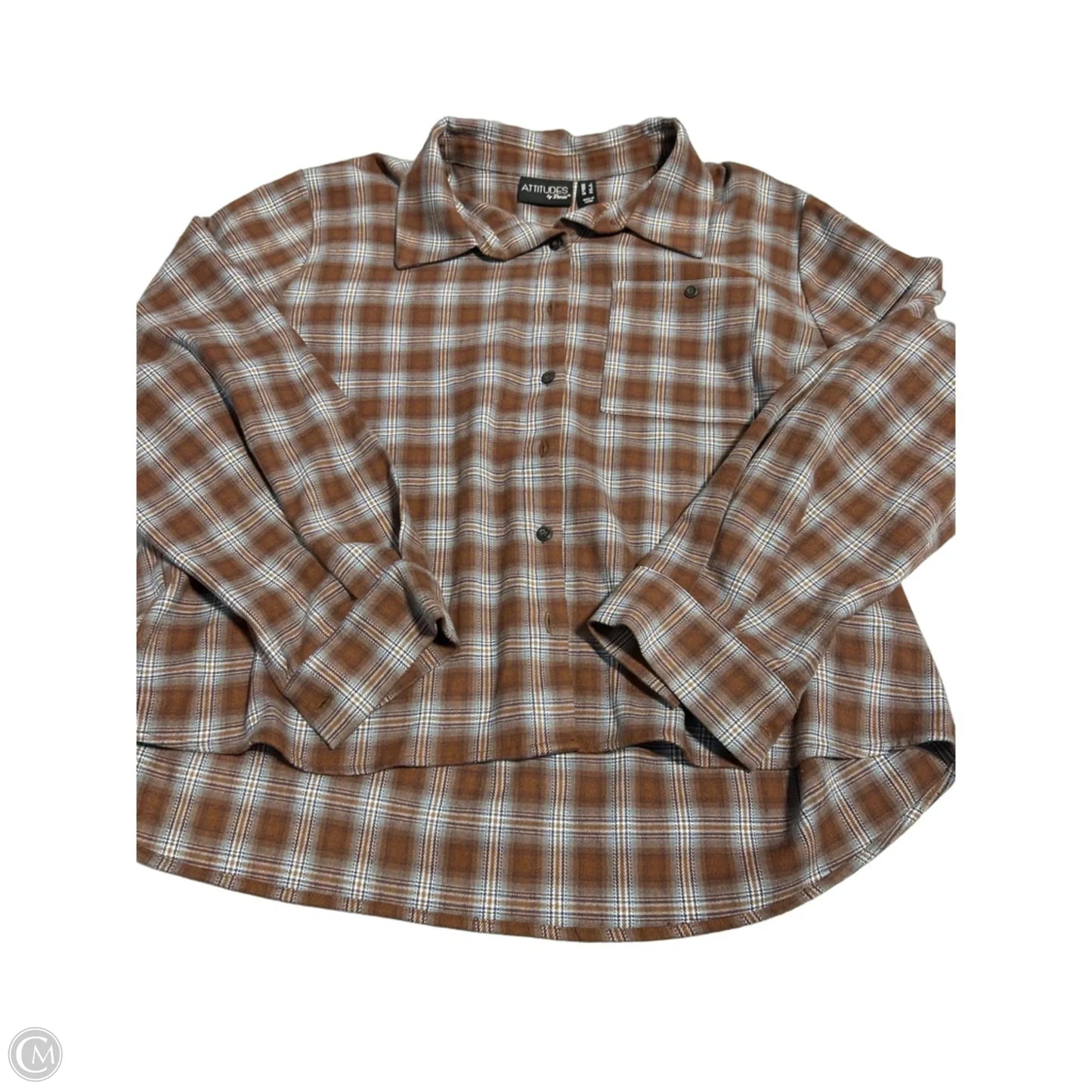 Top Long Sleeve By Cmc In Brown, Size: Xl
