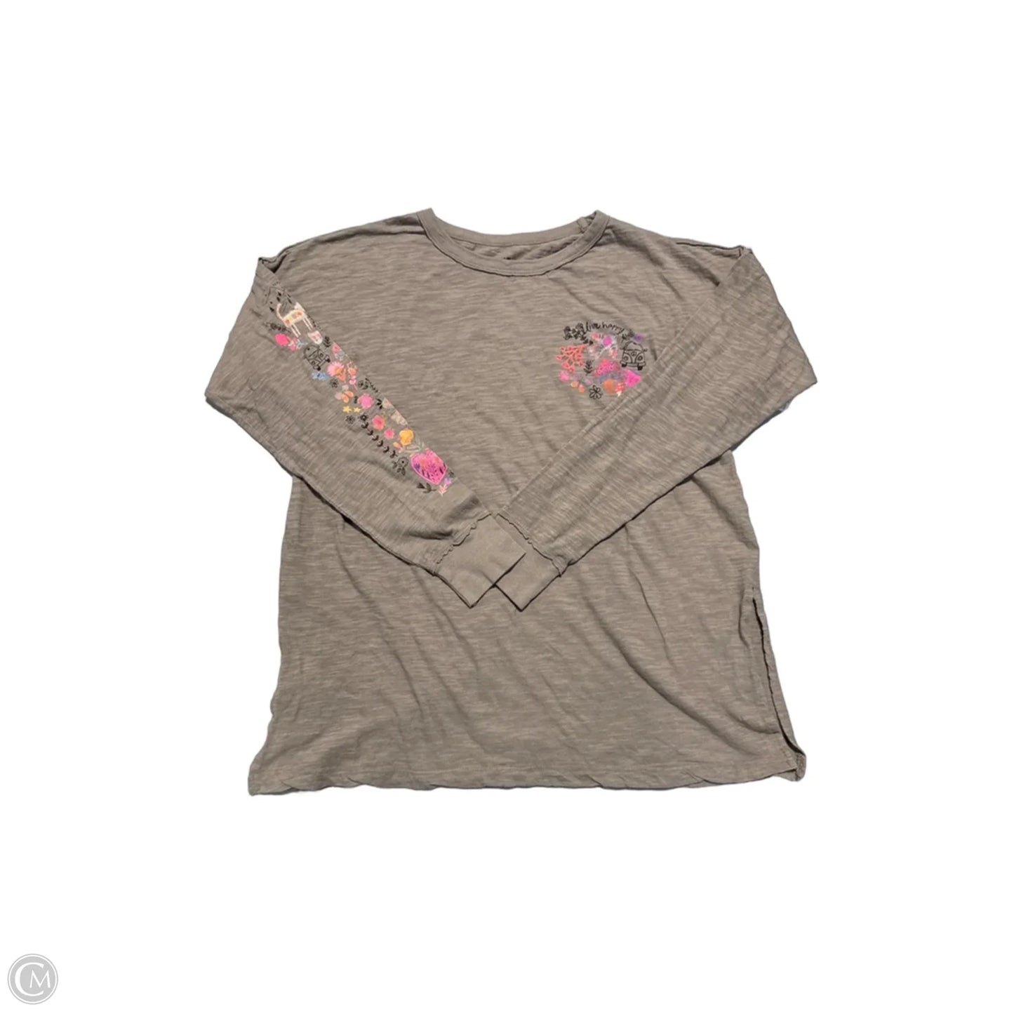 Top Long Sleeve By Natural Life In Beige, Size: S