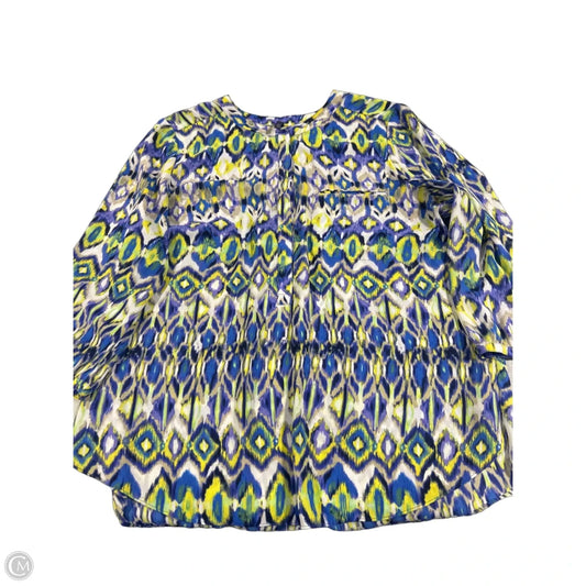 Top Long Sleeve By Cmc In Blue & Green, Size: Xlp