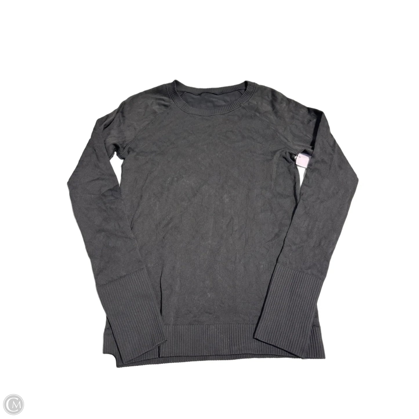 Athletic Top Long Sleeve Collar By Lululemon In Black, Size: 4