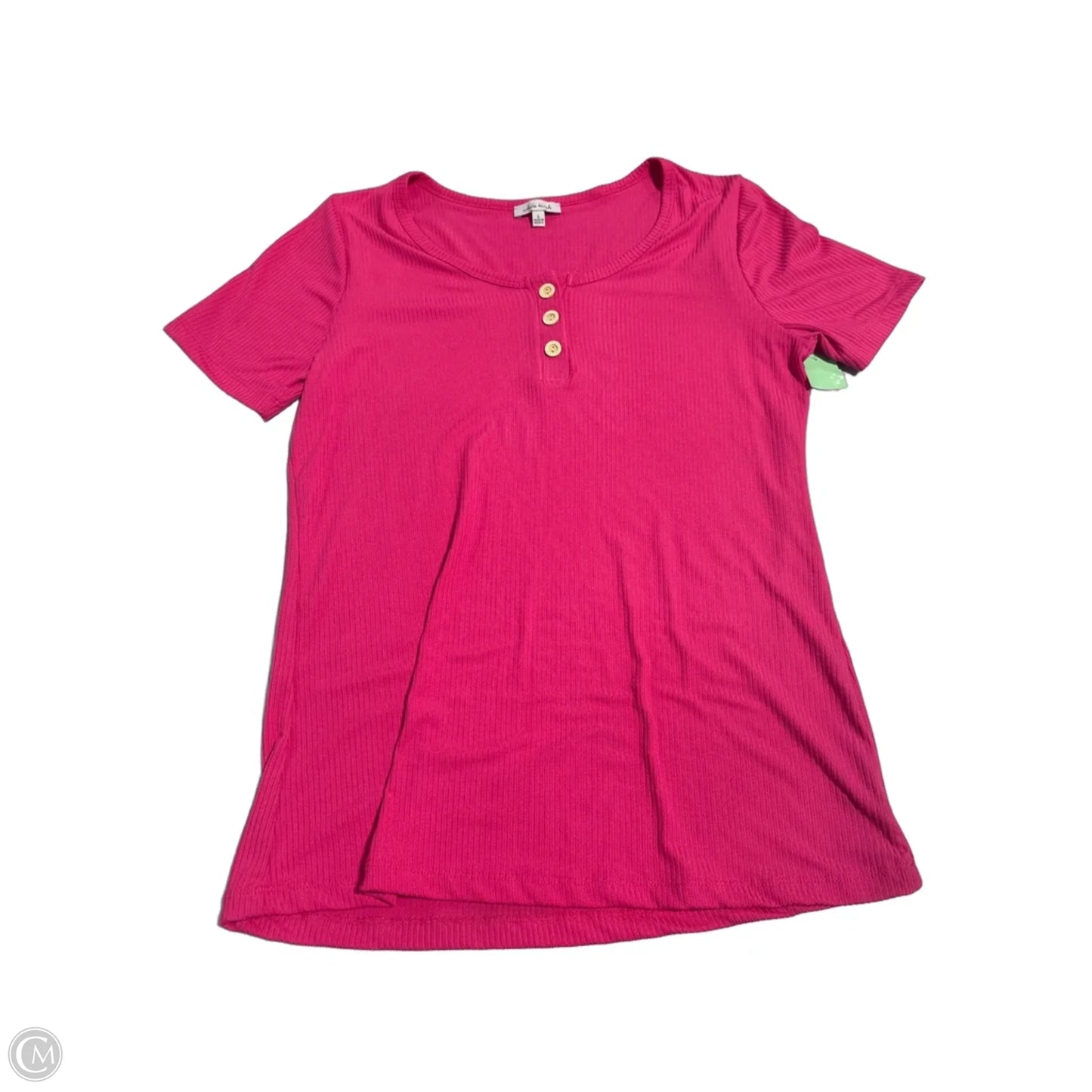 Top Short Sleeve By White Birch In Pink, Size: L