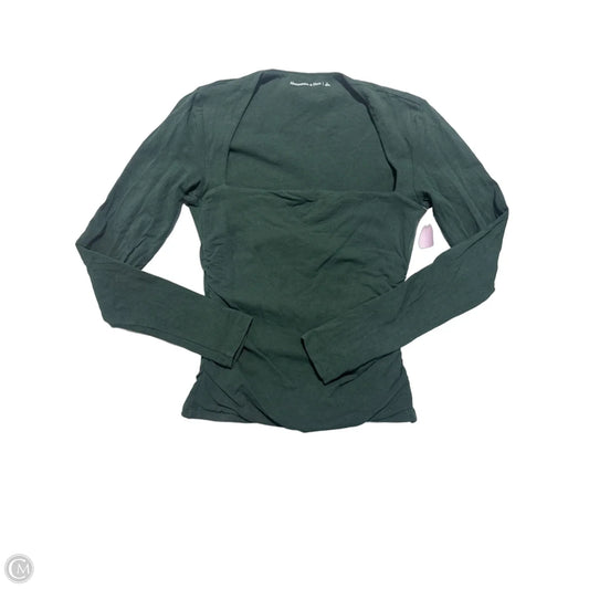 Top Long Sleeve By Abercrombie And Fitch In Green, Size: S