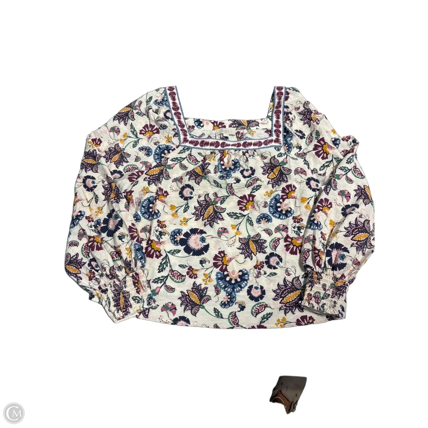 Top Long Sleeve By Loft In Floral Print, Size: Xl