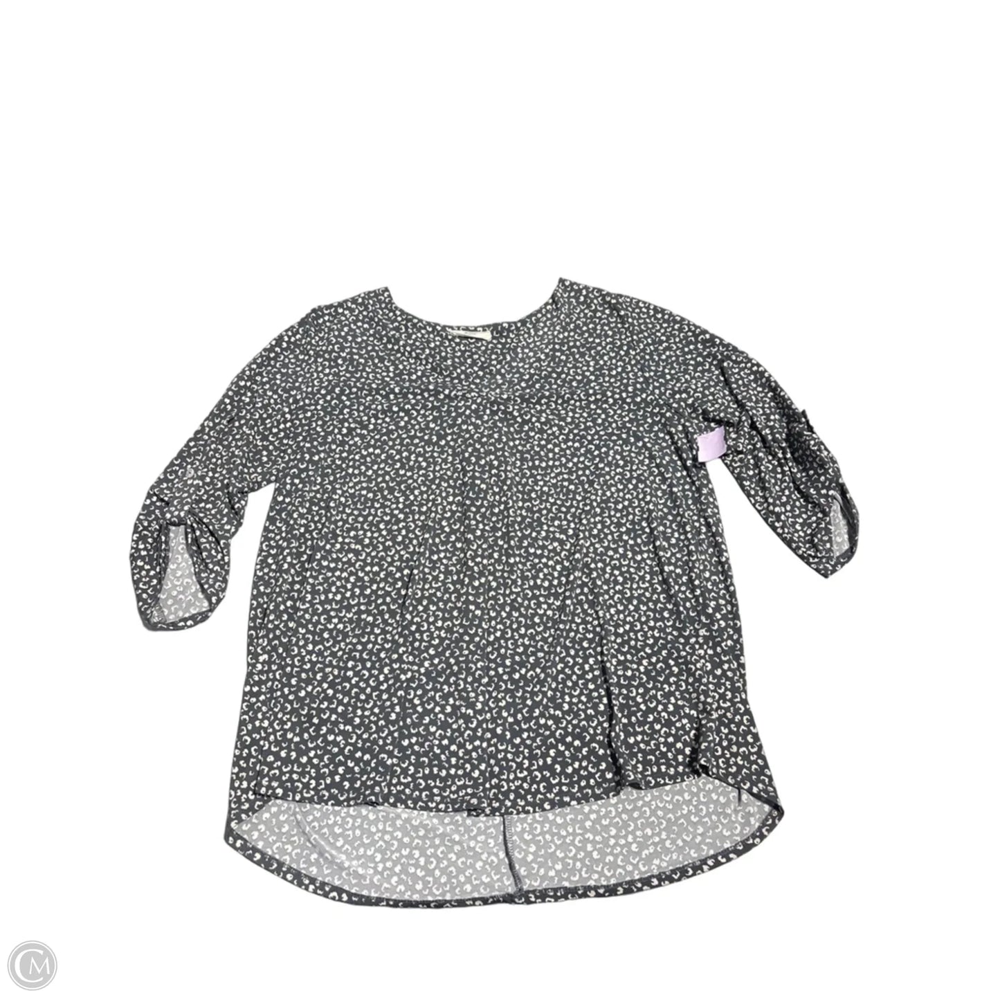 Top 3/4 Sleeve By Beacon Apparel In Grey, Size: 1x
